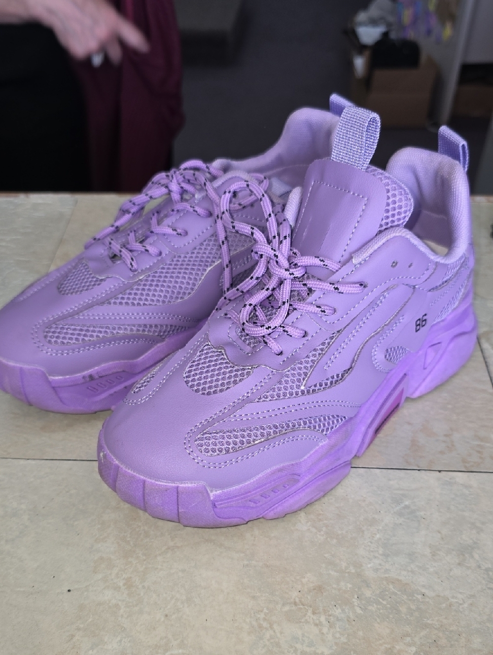 Chunky Lavender Women's Sneakers - Casual Platform Running Shoes